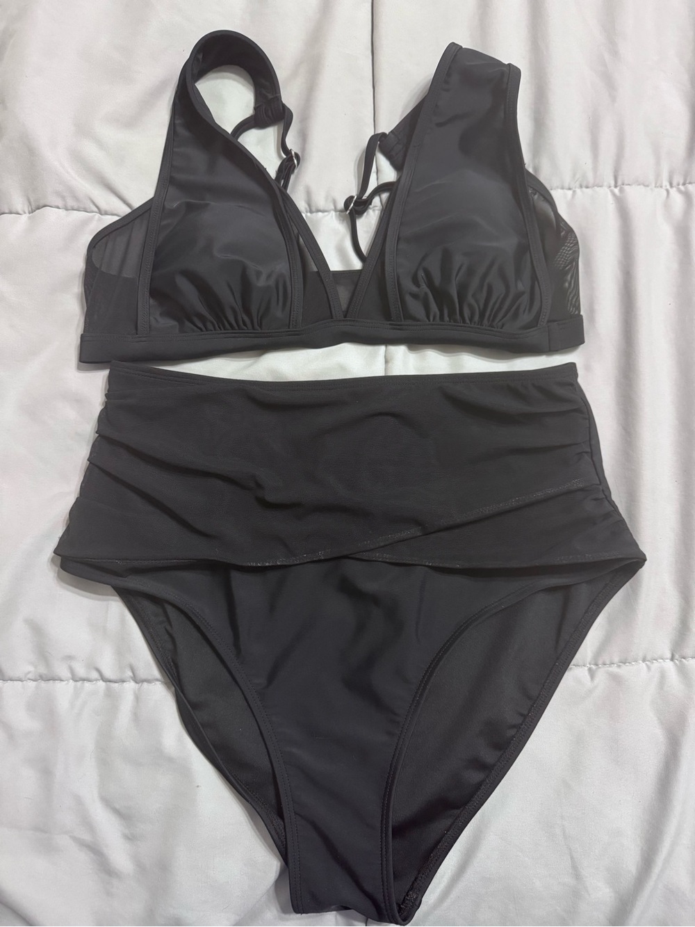 Cupshe Black High-Waist Bikini Set